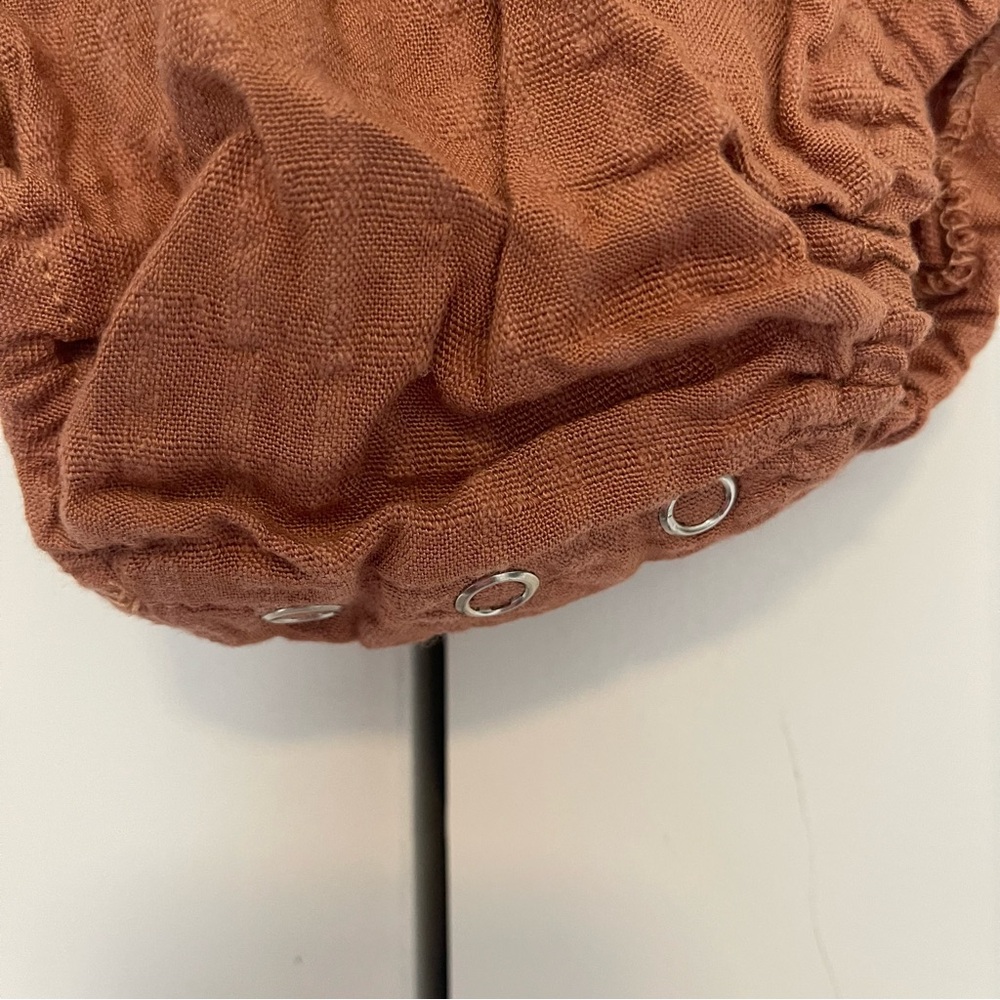 Rylee + Cru Terracotta Baby Romper - Picture 2 of 4